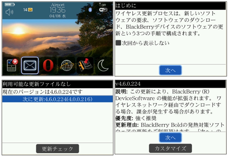 Bold 9000 ワイヤレス更新